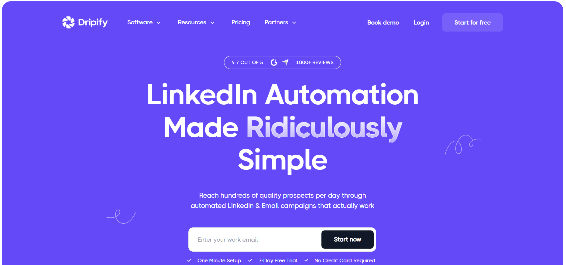 Dripify drag-and-drop LinkedIn campaign builder interface