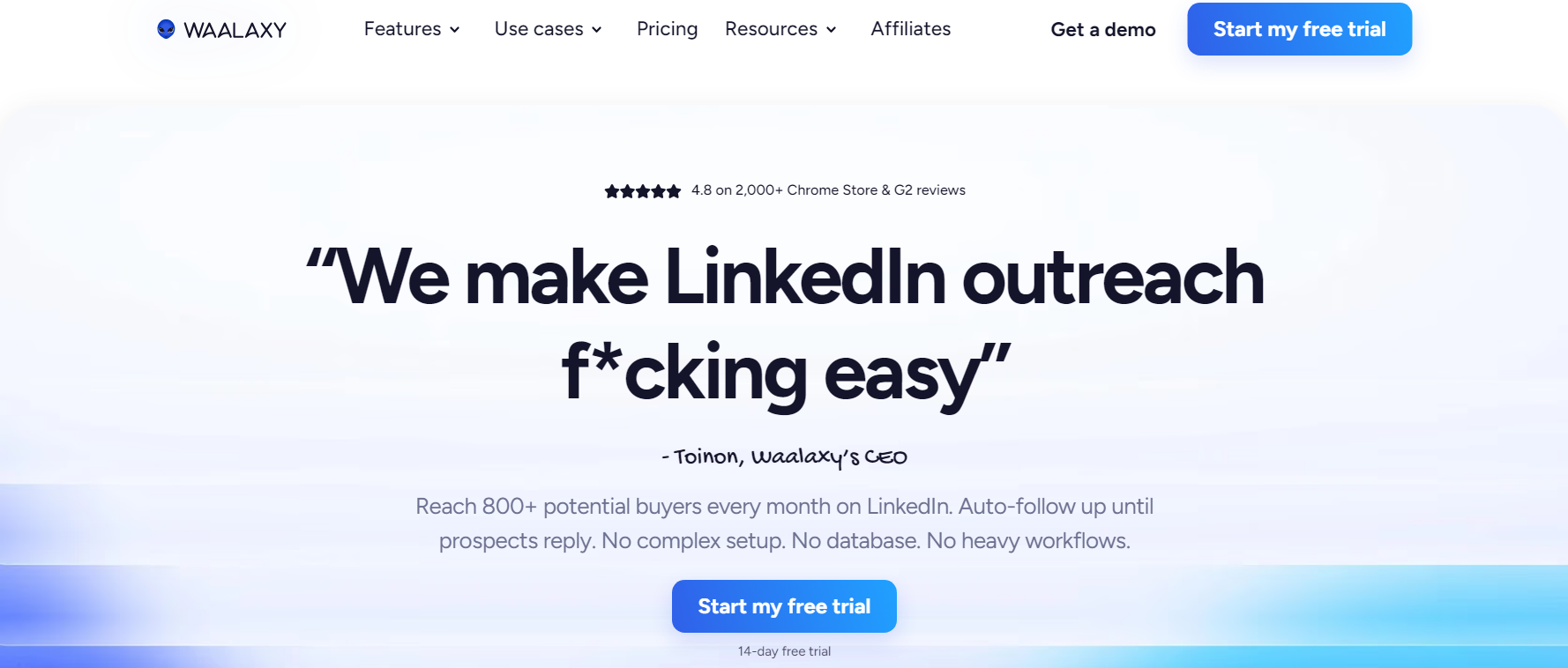 Waalaxy LinkedIn outreach campaign builder and sequence templates