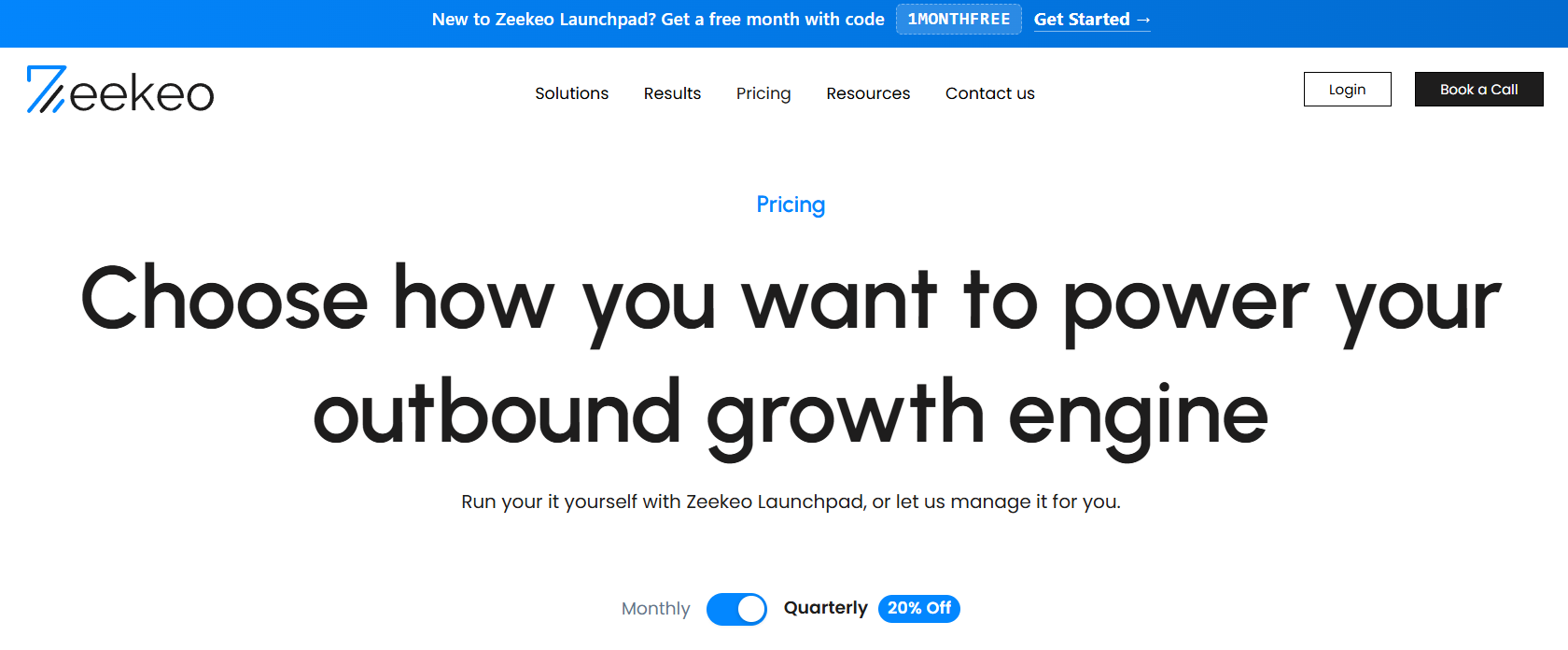 Zeekeo outbound automation platform — pricing and plan overview